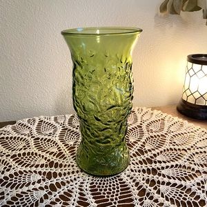 Vintage EO Brody Co Olive Glass Vase (lrg)